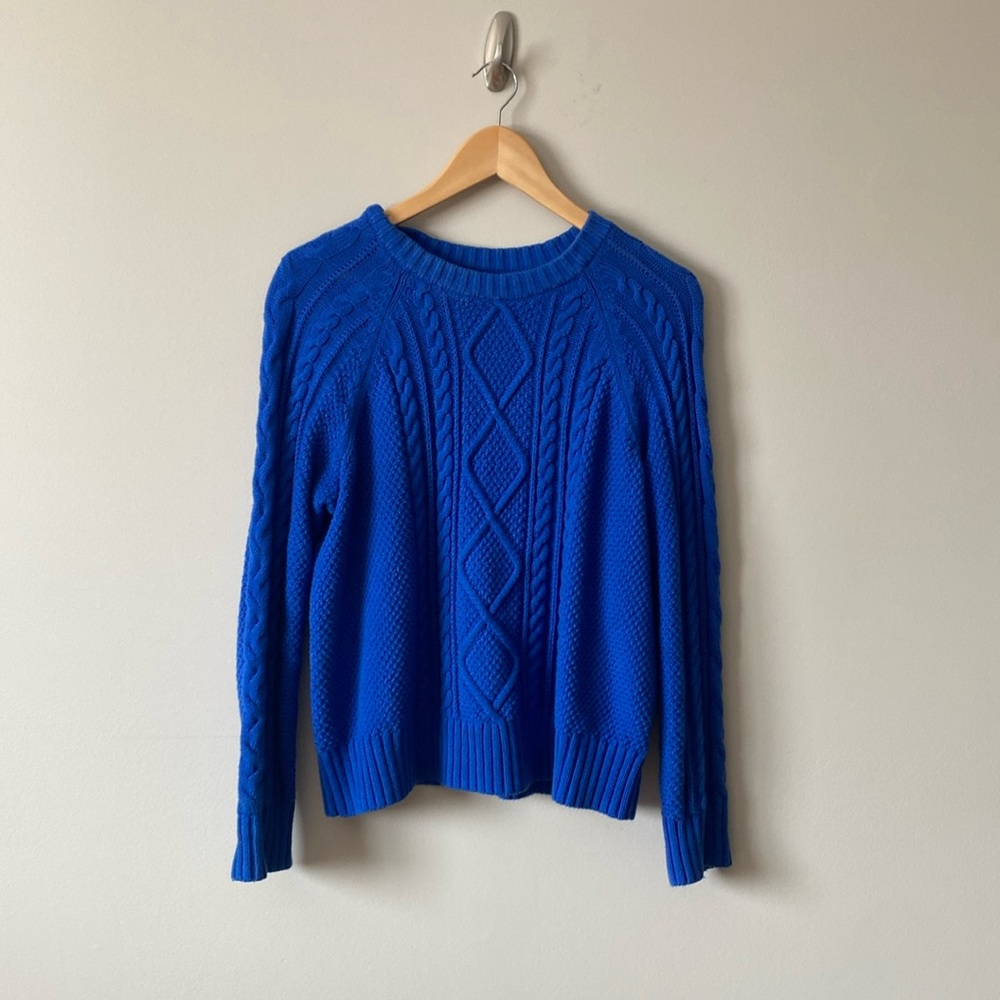 GAP Blue Cable Knit Women's Sweater